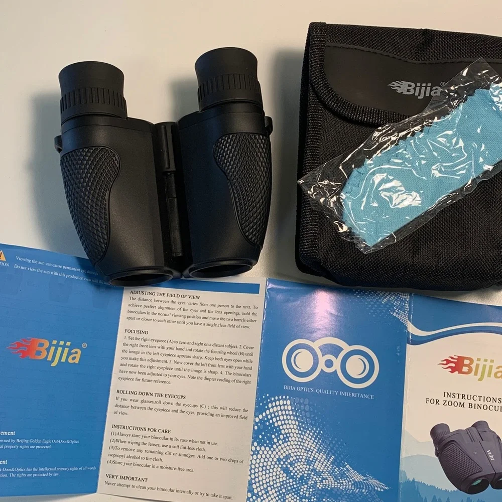 G4Free Bijia Compact Binoculars 12x25 Small Lightweight Outdoors Hiking Travel